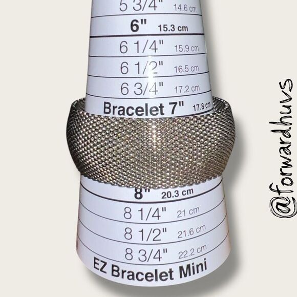 Stainless Steel Silver Tone Mesh Bracelet - Picture 9 of 10